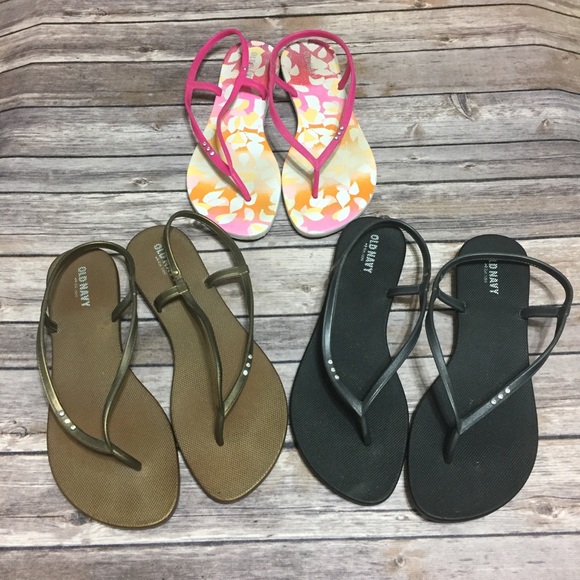 old navy flip flops with back strap